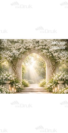 Tło fotograficzne „Kwiatowa Brama w Ogrodzie – Komunijna Elegancja” | 3900